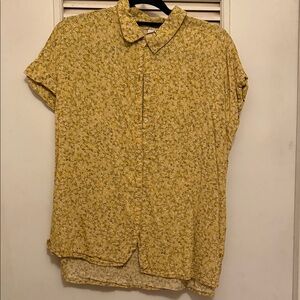 Old Navy Yellow Floral Blouse